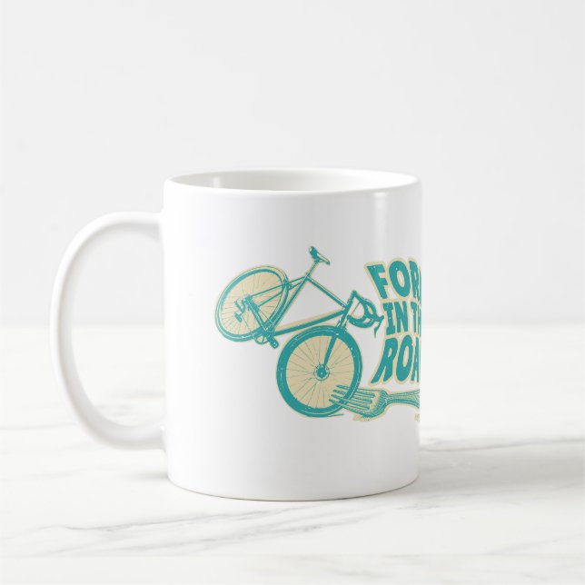 Fork in the road Funny bicycle Coffee Mug (Left)