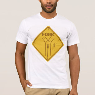 Fork in the road funny traffic sign T-Shirt