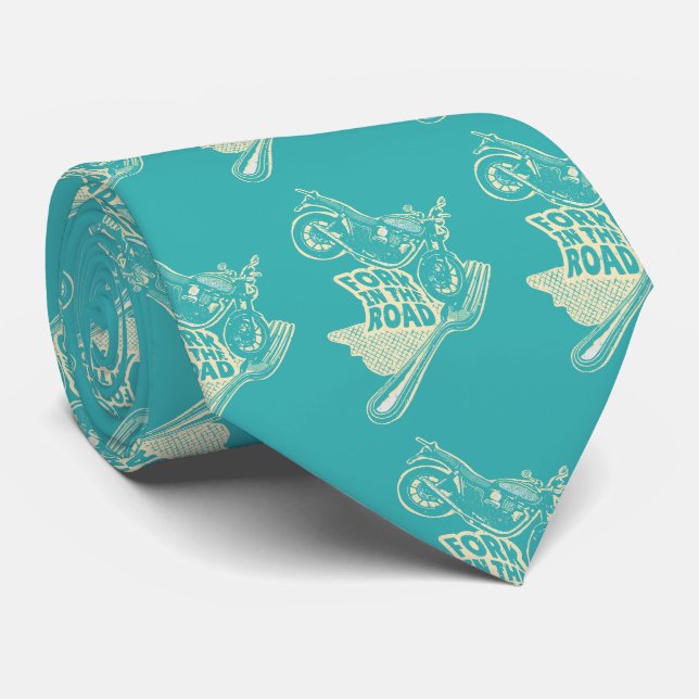 Fork in the road motorcycle crash tie (Rolled)