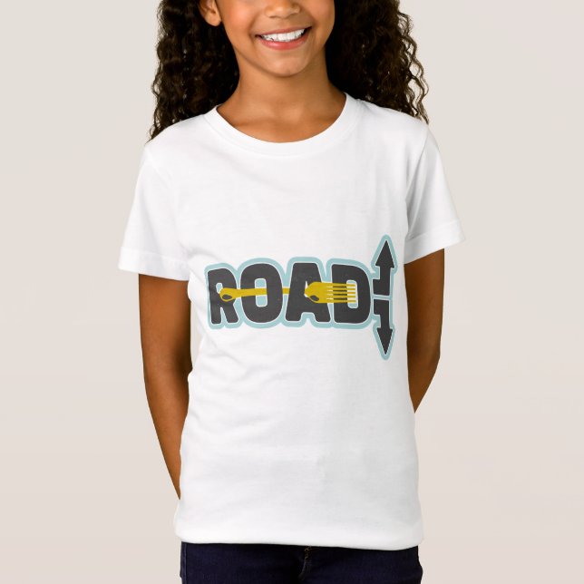 Fork in the road typographic text art T-Shirt (Front)