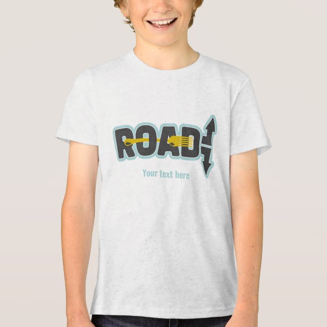 Fork in the road typographic text art Tri-Blend shirt (Front)