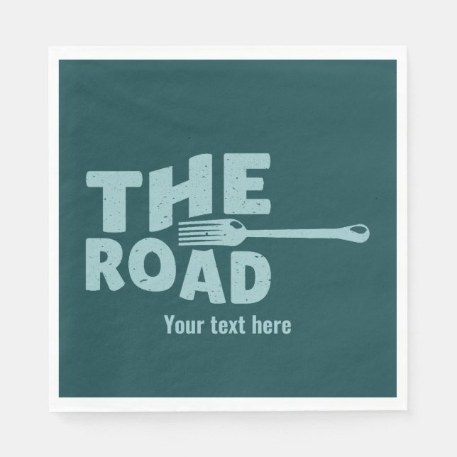 Fork in the road typography napkin (Front)