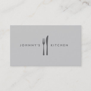 Fork & Knife Logo Kitchen/Restaurant/Cafe Business Card