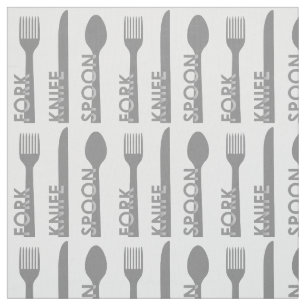 Fork Knife Spoon Fabric