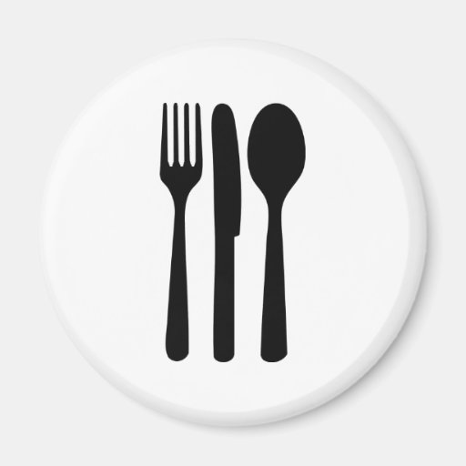 Image of fork knife spoon icon Magnet