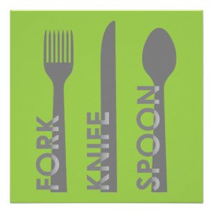 Fork Knife Spoon Poster
