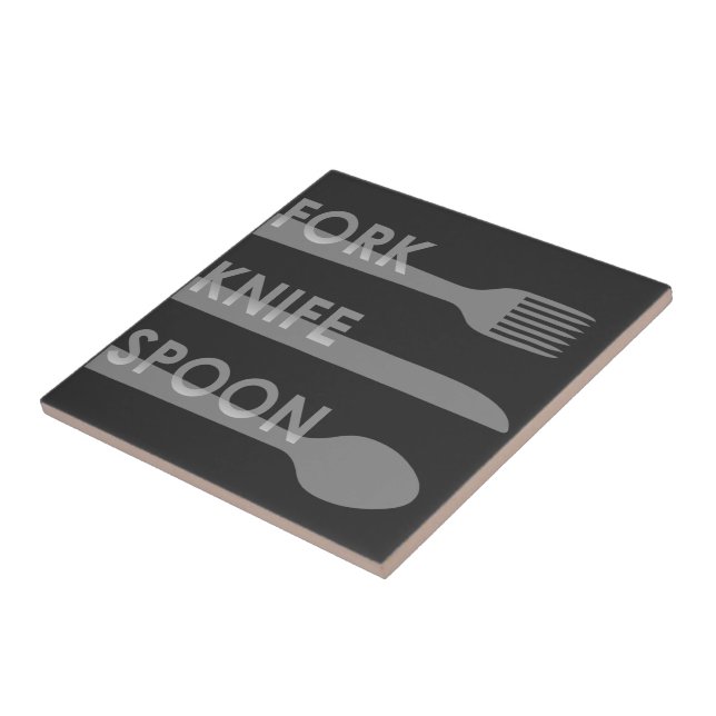 Fork Knife Spoon Tile (Side)