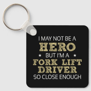 Fork Lift Driver Humour Novelty Key Ring