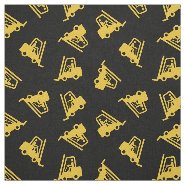 Fork Lift Icon Pattern Fabric (Swatch)
