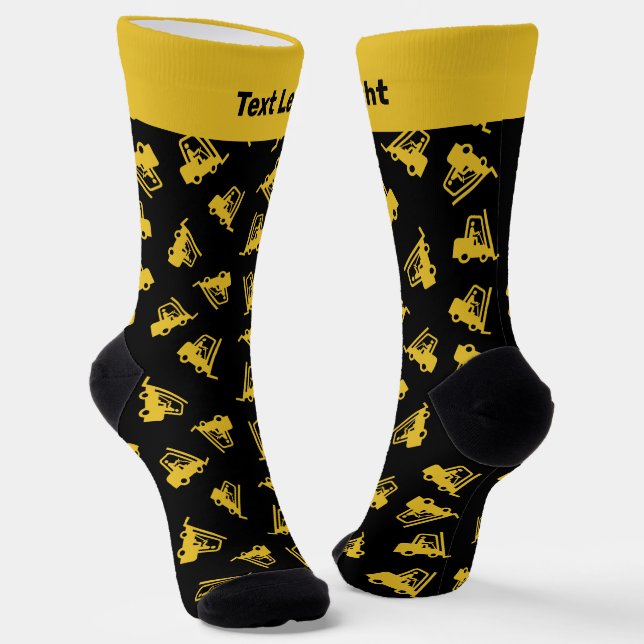 Fork Lift Icon Pattern Socks (Angled)