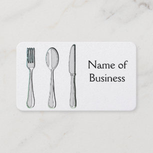 Fork, Spoon, and Knife Business Card