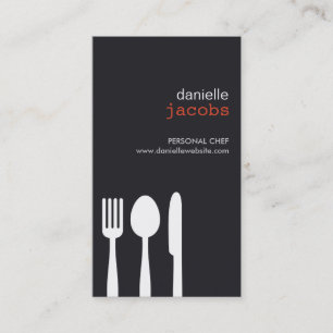 FORK SPOON KNIFE in DARK Business Card