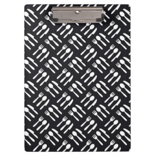 Fork spoon knife pattern clipboard