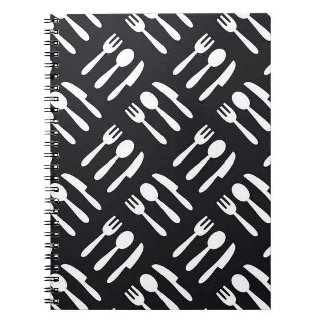 Fork spoon knife pattern notebook (Front)