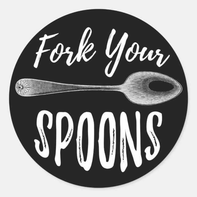 Fork Your Spoons logo sticker (Front)
