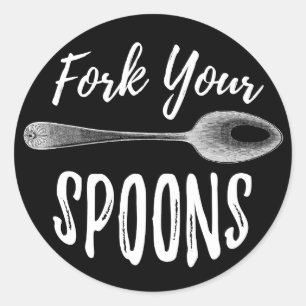 Fork Your Spoons logo sticker