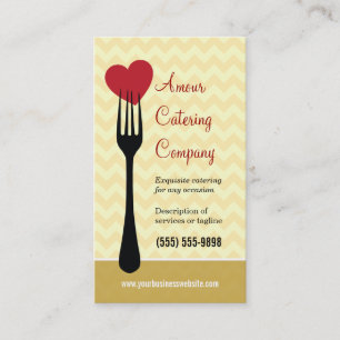 Forked Heart Restaurant/Catering Business Card