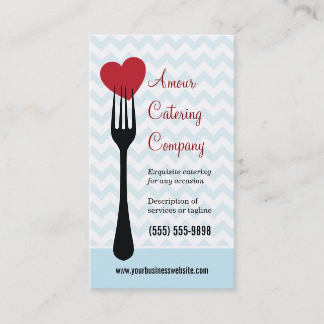Forked Heart Restaurant/Catering Business Card (Front)