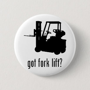 Forklift 6 Cm Round Badge