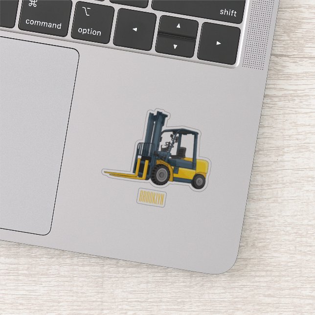 Forklift cartoon illustration (Detail)