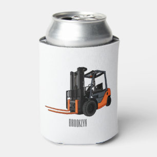 Forklift cartoon illustration can cooler