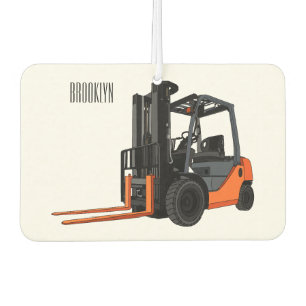 Forklift cartoon illustration car air freshener