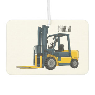 Forklift cartoon illustration car air freshener