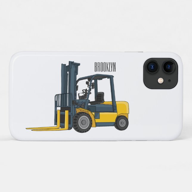 Forklift cartoon illustration Case-Mate iPhone case (Back (Horizontal))