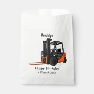 Forklift cartoon illustration favour bags