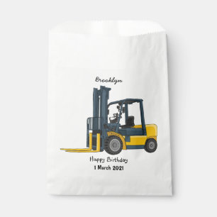 Forklift cartoon illustration favour bags