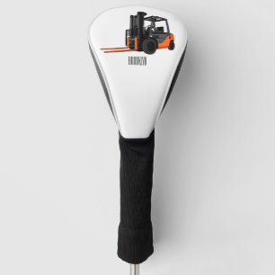 Forklift cartoon illustration golf head cover