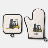 Forklift cartoon illustration