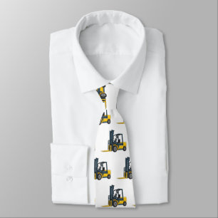 Forklift cartoon illustration tie