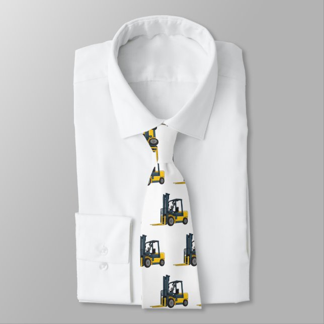 Forklift cartoon illustration  tie (Tied)
