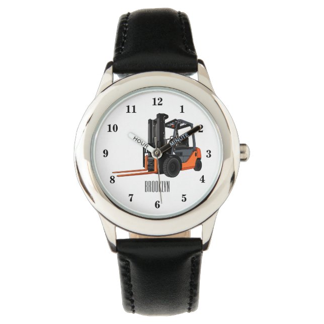 Forklift cartoon illustration watch (Front)