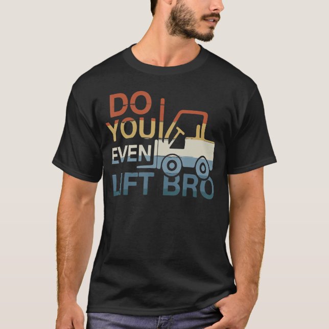 Forklift Certified Driver Fork Lift Operator Retro T-Shirt (Front)