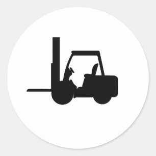 Forklift Classic Round Sticker