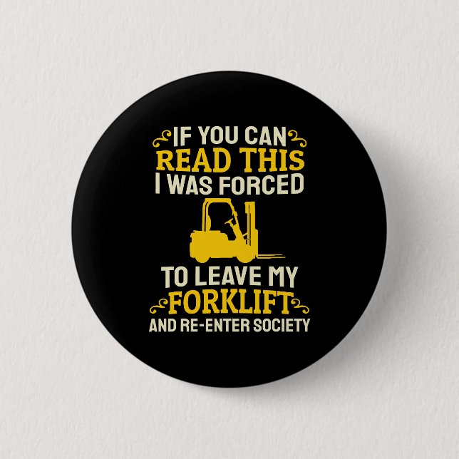 Forklift Driver Job - Forklifter Warehouse Forklif 6 Cm Round Badge (Front)