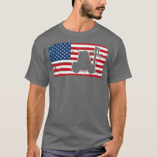 Forklift Driver USA Flag T-Shirt