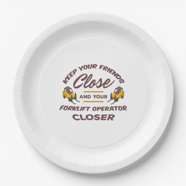 Forklift Friends Paper Plate (Front)