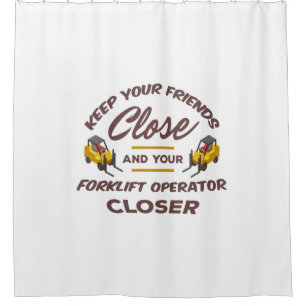 Forklift Friends Shower Curtain
