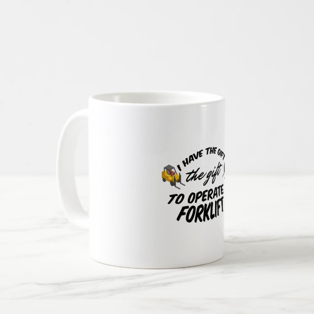 Forklift Gift Coffee Mug (Front Left)