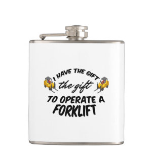 Forklift Gift Hip Flask