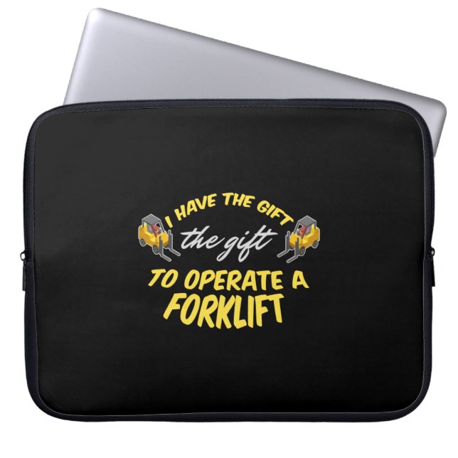Forklift Gift Laptop Sleeve (Front)