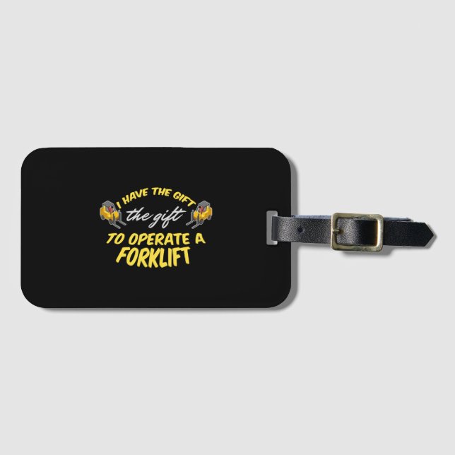 Forklift Gift Luggage Tag (Front Horizontal)