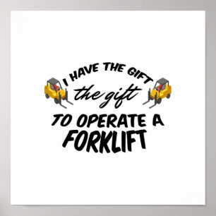 Forklift Gift Poster