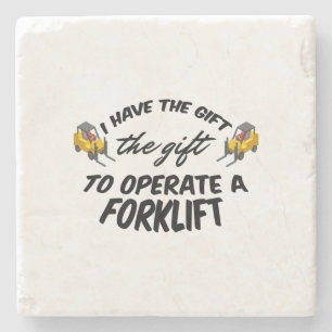 Forklift Gift Stone Coaster