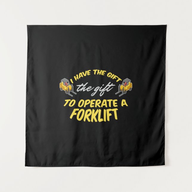 Forklift Gift Tapestry (Front)