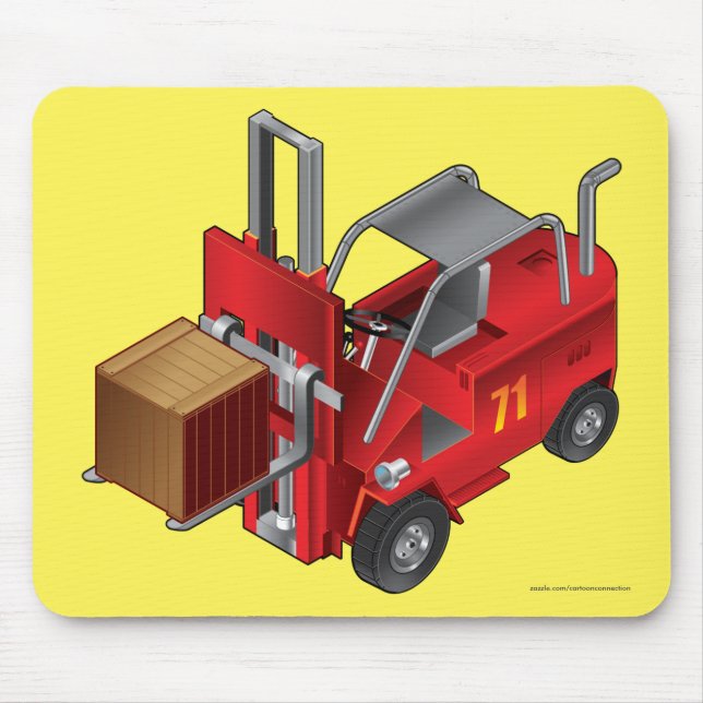 Forklift, Kids Pallet Truck Design Mouse Mat (Front)