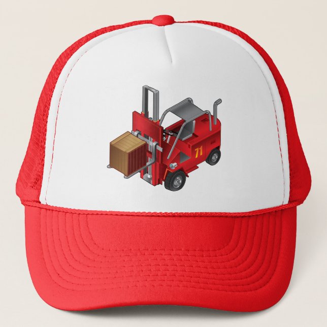 Forklift, Kids Pallet Truck Design Trucker Hat (Front)